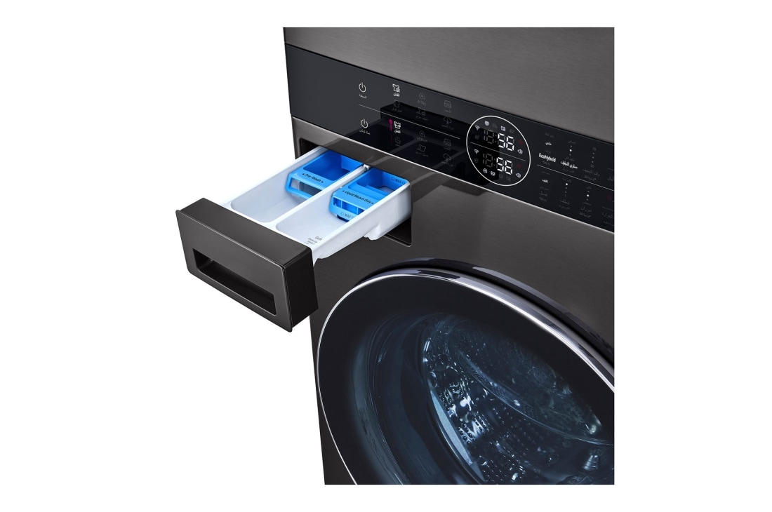 LG غسالة ونشافة تحميل أمامي ™LG WashTower مع لوحة تحكم مركزية ، لون أسود ستانليس، 25 كجم غسالة و 20 كجم نشافة, غسالة ونشافة تحميل أمامي ™LG WashTower مع لوحة تحكم مركزية ، لون أسود ستانليس، 25 كجم غسالة و 20 كجم نشافة, WT2520BRK, thumbnail 7