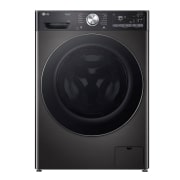 LG غسالة ونشافة ملابس بسعة 13 /7 كغ ومحرك الدفع المباشر، خاصية التشخيص الذكي، لون أسود بلاتيني, front view, WDR1307PBP, thumbnail 1