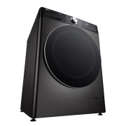 LG غسالة ونشافة ملابس بسعة 13 /7 كغ ومحرك الدفع المباشر، خاصية التشخيص الذكي، لون أسود بلاتيني, Perspective left view, WDR1307PBP, thumbnail 13