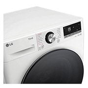LG غسالة ونشافة ملابس بسعة 13 /7 كغ ومحرك الدفع المباشر، خاصية التشخيص الذكي، لون أبيض, panel view, WDR1307BWP, thumbnail 3