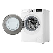 LG غسالة ونشافة ملابس بسعة 13 /7 كغ ومحرك الدفع المباشر، خاصية التشخيص الذكي، لون أبيض, right side open, WDR1307BWP, thumbnail 11
