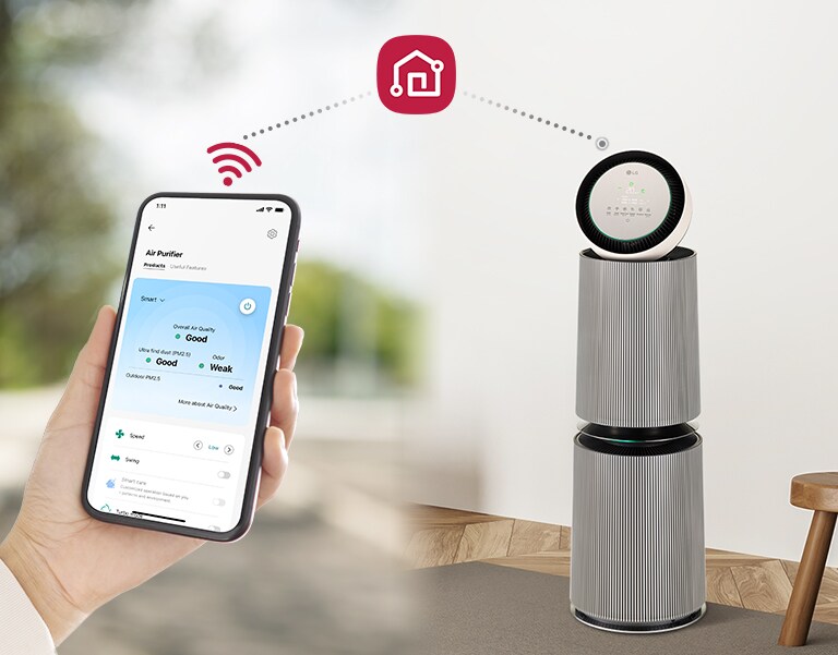 You can control the product with a cell phone application