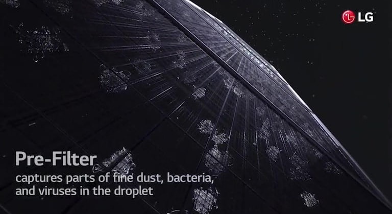 "The video shows the first component of the Uvnano filter box. Pre-Filter"