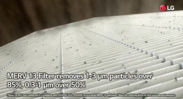 The video shows the third component of the UVnano filter box. The MERV 13 Filter