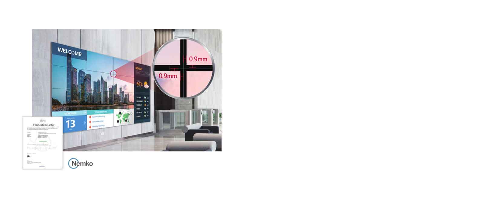 Seamless Large Screens with Extreme-Narrow Bezel1