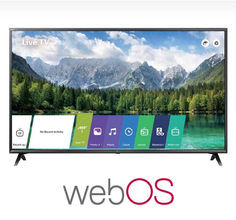Smart TV by LG WebOS 4.0<br>2