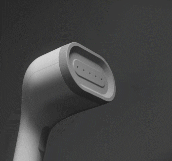 Steam coming from built-in handy steamer