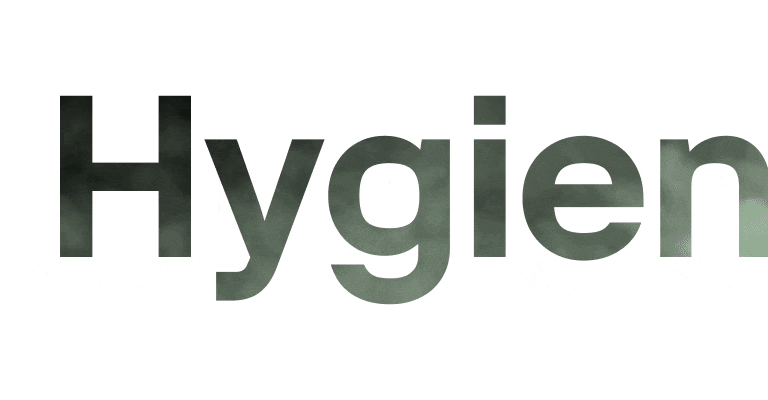 Typo animation of the word Hygienic