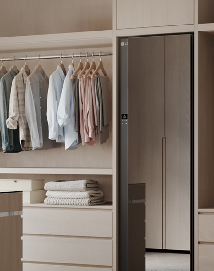 LG Styler in the dress room