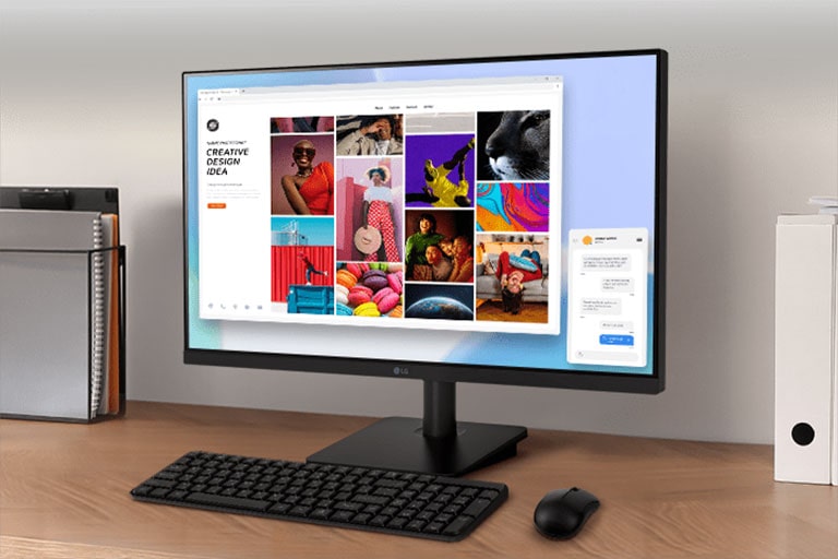 LG Monitor with IPS technology highlights the performance of liquid crystal displays. It can provide clear color reproduction, and help users to view the screen at 178° range of wide angle.	