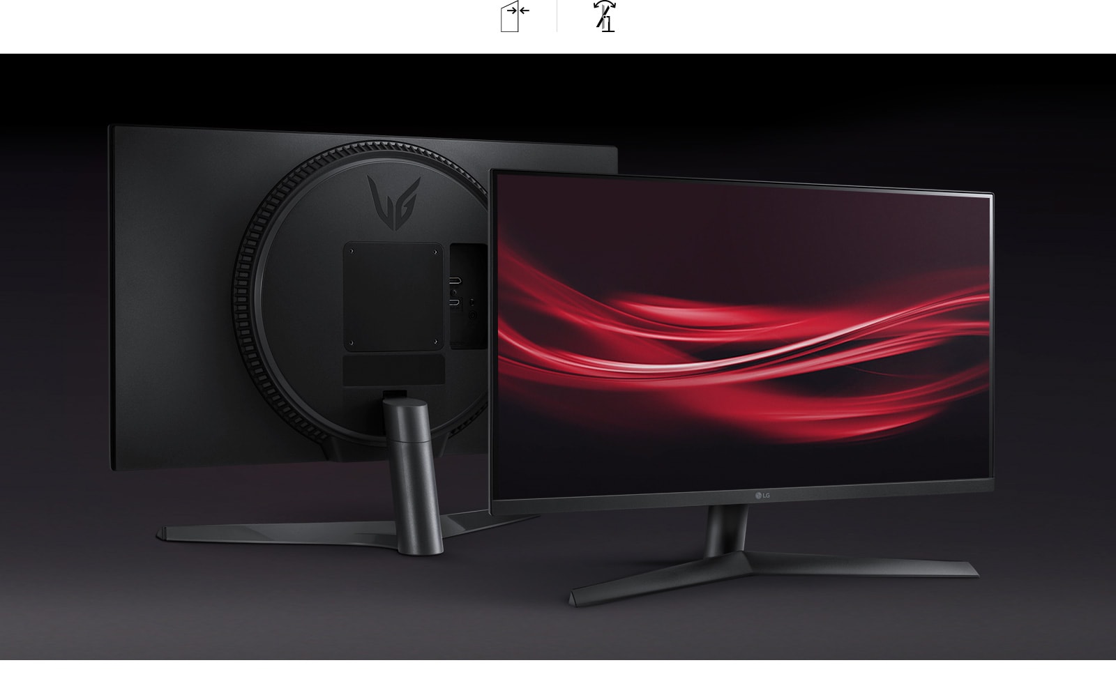 Monitor in Stylish, and Virtually Borderless Design with Tilt Adjustable Stand 