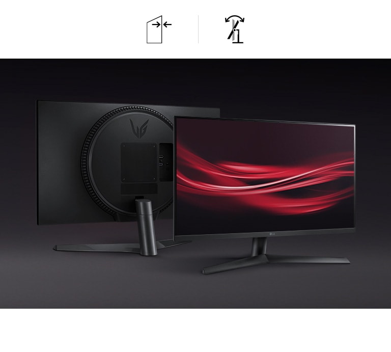 Monitor in Stylish, and Virtually Borderless Design with Tilt Adjustable Stand 