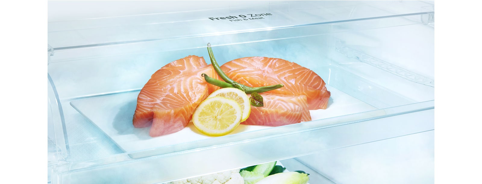 meat is freshly preserved in the Fresh 0 Zone.