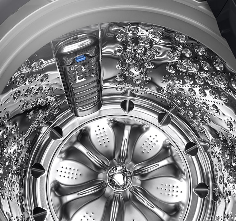 It shows the inside of the washing machine.