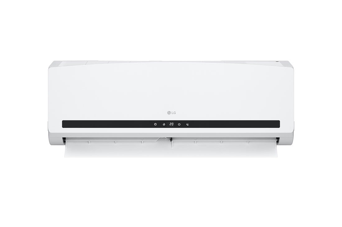 LG wall-mounted Air conditioner, Fast Cooling, Dual Sensing, Smart Operation, Anti Corrosion Gold Fin™, Auto Restart, LED Indication, front view with front opened, IQA24K, thumbnail 16