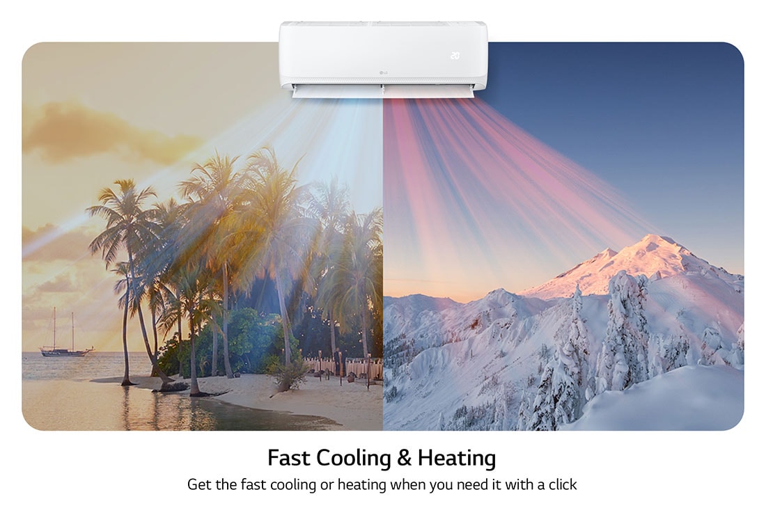 LG wall-mounted 1 Ton ON/OFF Air conditioner, Fast Cooling, Dual Sensing, Smart Operation, Anti Corrosion Gold Fin™, Auto Restart, LED Indication, Fast Cooling and Heating, LGC13T3, thumbnail 8
