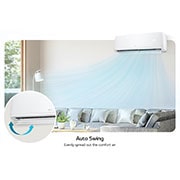 LG wall-mounted 1.5 Ton ON/OFF Air conditioner, Fast Cooling, Dual Sensing, Smart Operation, Anti Corrosion Gold Fin™, Auto Restart, LED Indication, LGC18T3, LGC18T3, thumbnail 9