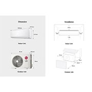 LG wall-mounted 1.5 Ton ON/OFF Air conditioner, Fast Cooling, Dual Sensing, Smart Operation, Anti Corrosion Gold Fin™, Auto Restart, LED Indication, LGC18T3, LGC18T3, thumbnail 12