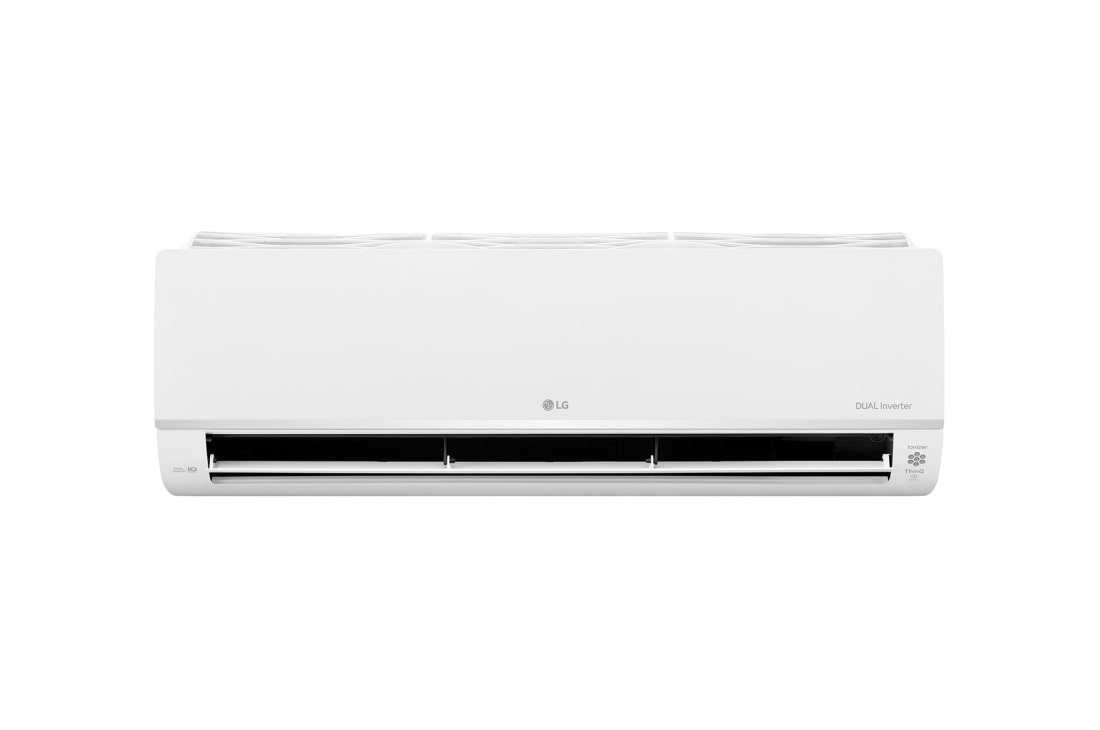 LG Dual Cool, 1.5 Ton Air Conditioner, Energy saving & Fast Cooling, Front view with half open vents, BMPN19T4W, thumbnail 2