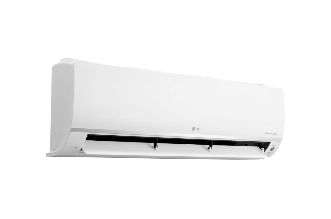LG Dual Cool, 1.5 Ton Air Conditioner, Energy saving & Fast Cooling, Right side view with half open vents, BMPN19T4W, thumbnail 6