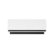 LG DUALCOOL AI 1.5 Ton Split Air Conditioner with Dual Inverter, Dual Vane, Soft Air , Ionizer , and Energy Saving&nbsp;, Front view of an LG air conditioner with the lower vane open, AIR-19T4W, thumbnail 2