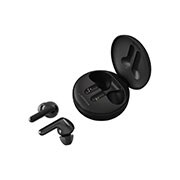 LG TONE Free HBS-FN6 Bluetooth Wireless Stereo Earbuds Black, A cradle is opened up and two earbuds are placed on the floor, HBS-FN4, thumbnail 5