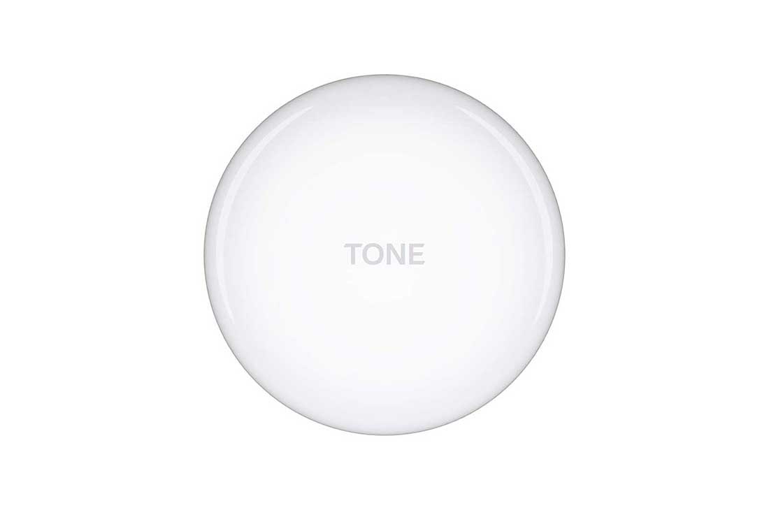 LG TONE Free HBS-FN4 Bluetooth® Wireless Stereo Earbuds with Meridian Audio (White), A Top view of a closed cradle, HBS-FN4, thumbnail 2