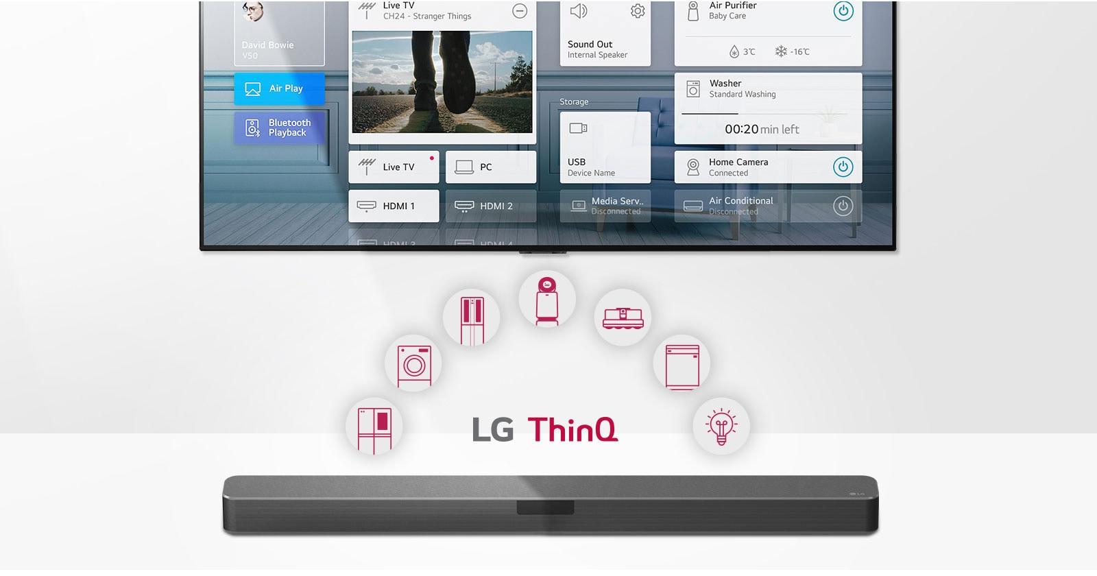 Your TV and Sound Bar Become Your Control Center1