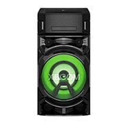 LG XBOOM ON5, DJ Audio System with Super Bass Boost, Party Strobe & DJ App, front view with green lighting, ON5, thumbnail 3