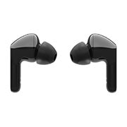 LG TONE Free HBS-FN6 Bluetooth Wireless Stereo Earbuds Black, A front view of two earbuds' tips facing each other, HBS-FN6, thumbnail 8