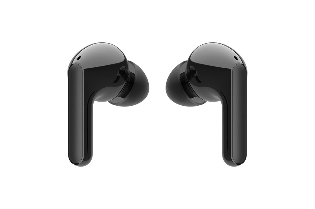 LG TONE Free HBS-FN6 Bluetooth Wireless Stereo Earbuds Black, A back view of two earbuds' tips facing each other, HBS-FN6, thumbnail 7