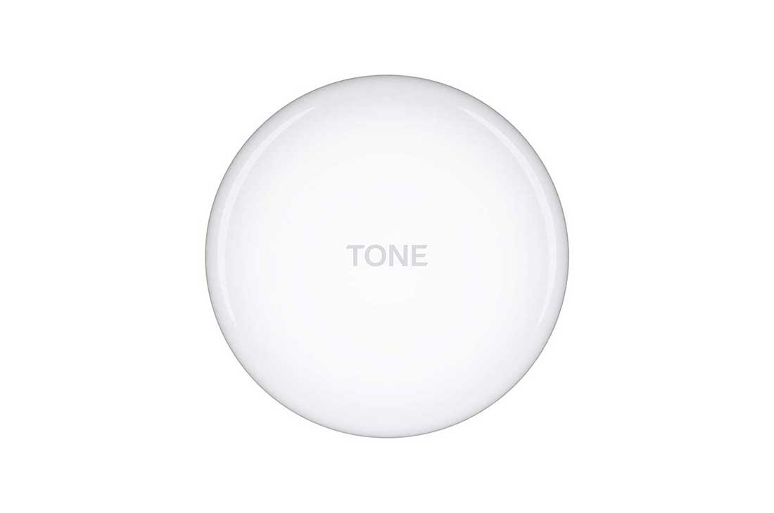 LG TONE Free HBS-FN6 Bluetooth® Wireless Stereo Earbuds (white), A Top view of a closed cradle, HBS-FN6, thumbnail 2