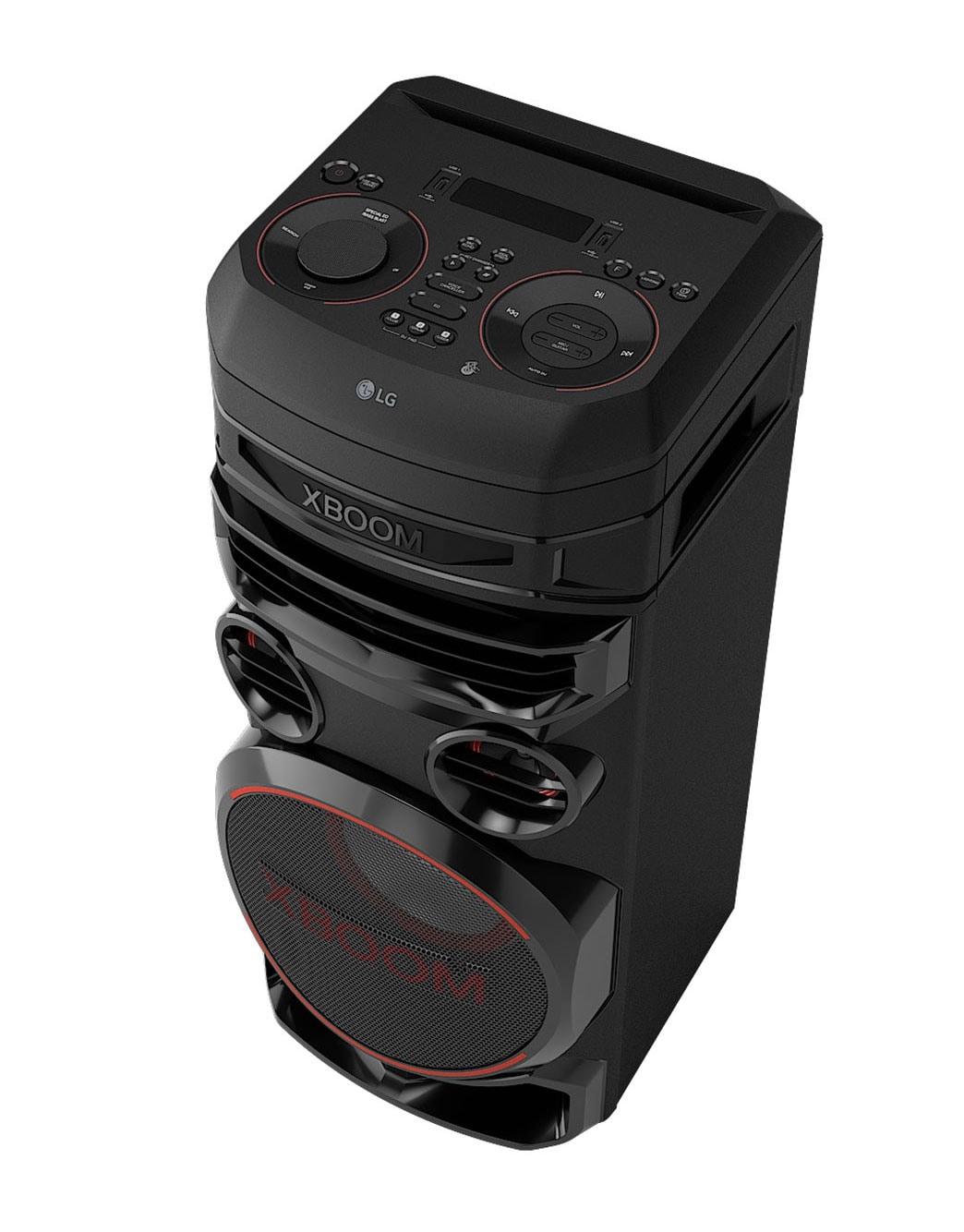 LG XBOOM RNC7, 45 degree top view with right side forward, RNC7