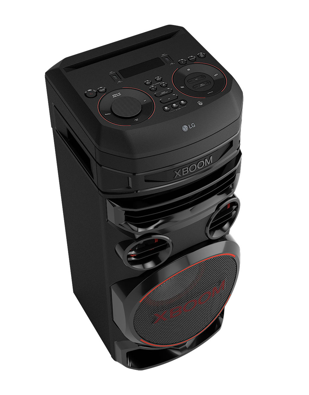 LG XBOOM RNC7, 45 degree top view with left side forward, RNC7