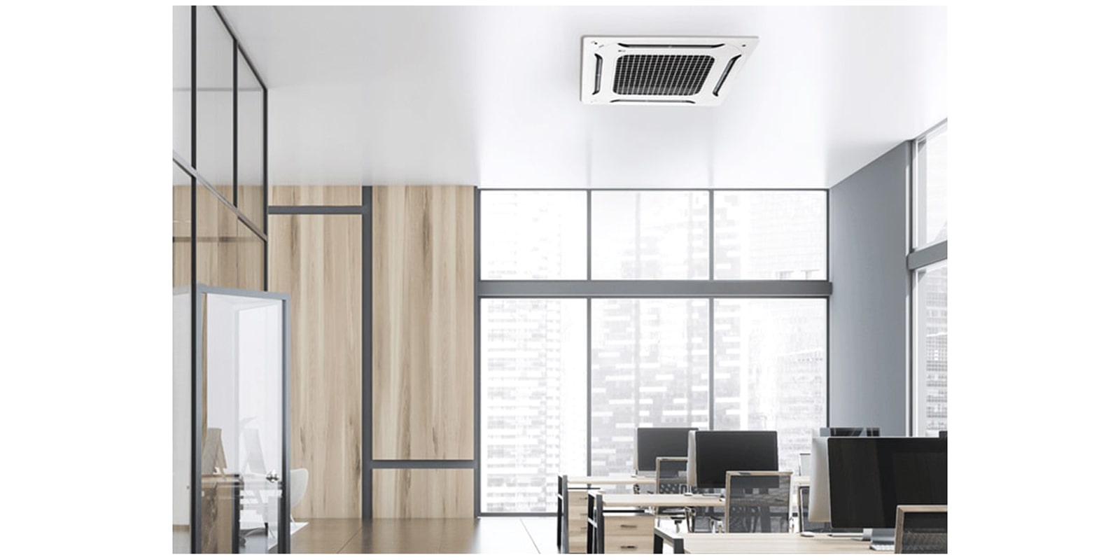 Image of a office with a DUAL Vane cassette installed.