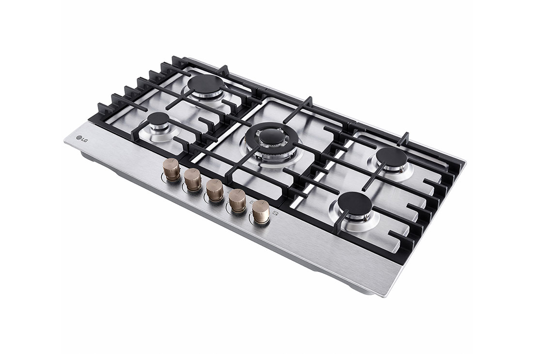 LG  LG Built-in 900mm Gas Cooktop ,5 Burners ,4.0kW cooking power Stainless Steel color , left, CG5Z3626S, thumbnail 3