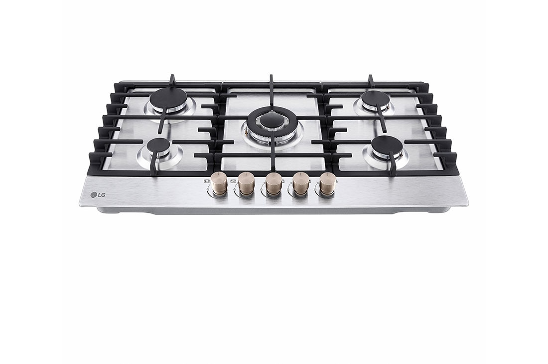 LG  LG Built-in 900mm Gas Cooktop ,5 Burners ,4.0kW cooking power Stainless Steel color , front , CG5Z3626S, thumbnail 4