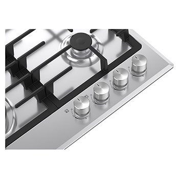 LG 60cm Built-In Gas Cooktop, 7.85kW Total Power with Cast Iron Wok Grids, LG cooktop knob detail view, CG3D2414S, thumbnail 7
