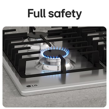 LG Built-In 90cm Gas Cooktop, 4.0kW Powerful Wok Burner Stainless Steel Finish, Black gas cooktop with flame-failure safety., CG5D3626S, thumbnail 6