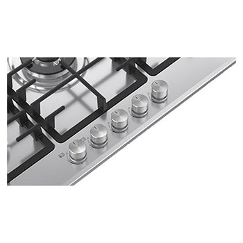 LG Built-In 90cm Gas Cooktop, 4.0kW Powerful Wok Burner Stainless Steel Finish, LG cooktop knob detail view, CG5D3626S, thumbnail 7