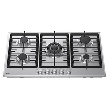 LG Built-In 90cm Gas Cooktop, 4.0kW Powerful Wok Burner Stainless Steel Finish, LG cooktop top view, CG5D3626S, thumbnail 12
