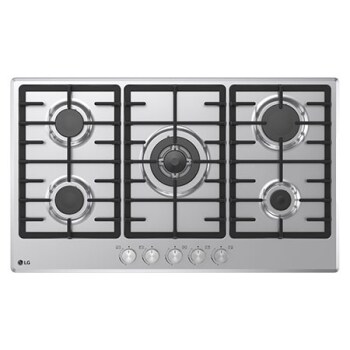 LG Built-In 90cm Gas Cooktop, 4.0kW Powerful Wok Burner Stainless Steel Finish1