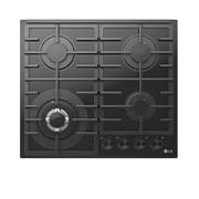 LG 60cm Built-In Gas Cooktop with Cast Iron Wok Grids and Black Tempered Glass , CG7D2414G, thumbnail 1