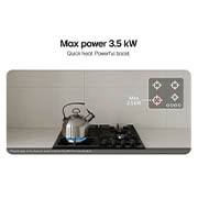 LG 60cm Built-In Gas Cooktop with Cast Iron Wok Grids and Black Tempered Glass , CG7D2414G, thumbnail 3