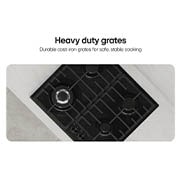 LG 60cm Built-In Gas Cooktop with Cast Iron Wok Grids and Black Tempered Glass , CG7D2414G, thumbnail 5
