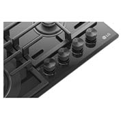 LG 60cm Built-In Gas Cooktop with Cast Iron Wok Grids and Black Tempered Glass , CG7D2414G, thumbnail 7