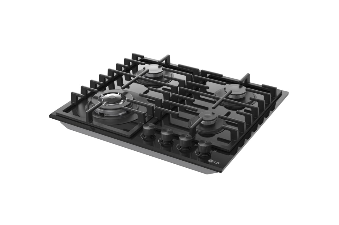 LG 60cm Built-In Gas Cooktop with Cast Iron Wok Grids and Black Tempered Glass , CG7D2414G, thumbnail 10