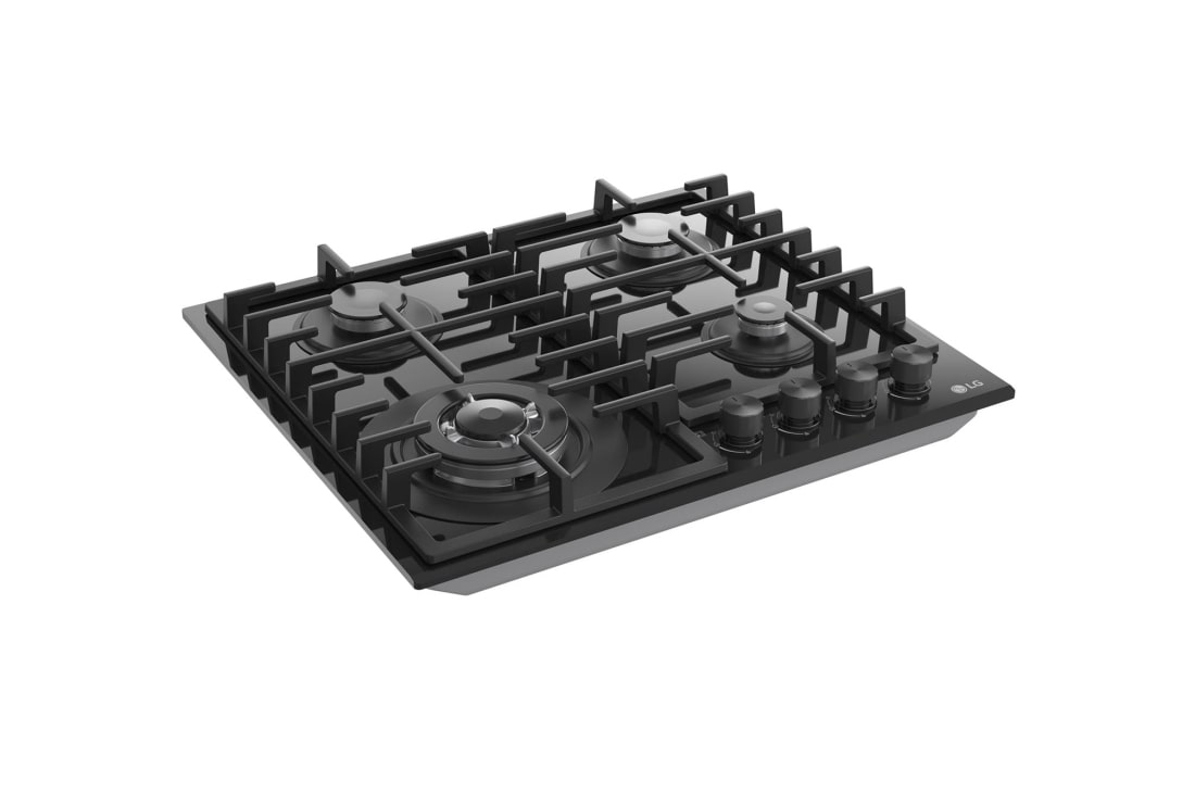 LG 60cm Built-In Gas Cooktop with Cast Iron Wok Grids and Black Tempered Glass , CG7D2414G, thumbnail 11