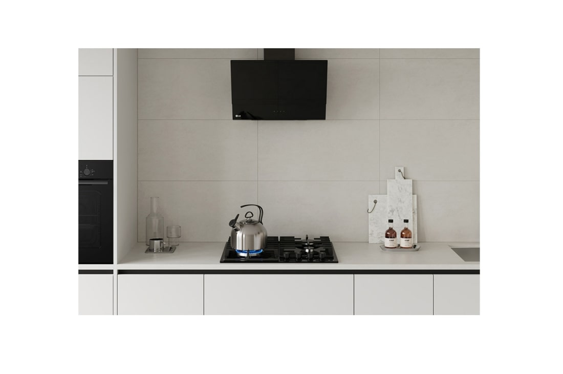LG 60cm Built-In Gas Cooktop with Cast Iron Wok Grids and Black Tempered Glass , CG7D2414G, thumbnail 15
