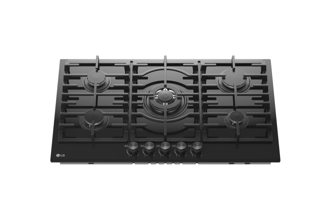 LG 90cm Built-In Gas Cooktop with Cast Iron Wok Grids and Black Tempered Glass, LG cooktop top view, CG7D3626G, thumbnail 12